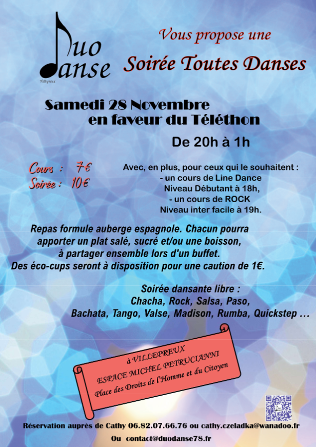 Soirée DuoDanse Téléthon du 8 Novembre 2026
